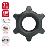Crazy Bull - Ethaniel - Super Soft Siliconen Ring - Model 11 - Zwart