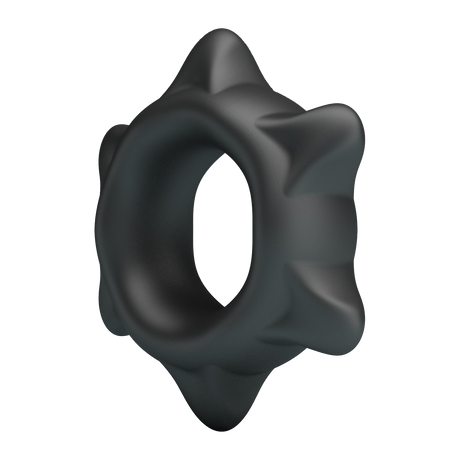Crazy Bull - Ethaniel - Super Soft Siliconen Ring - Model 11 - Zwart