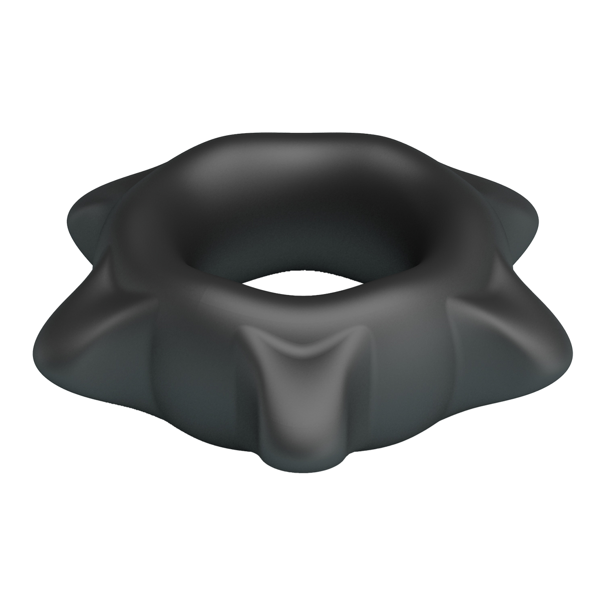 Crazy Bull - Ethaniel - Super Soft Siliconen Ring - Model 11 - Zwart