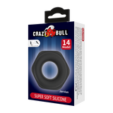 Crazy Bull - Jarvius - Super Soft Siliconen Ring - Model 14 - Zwart