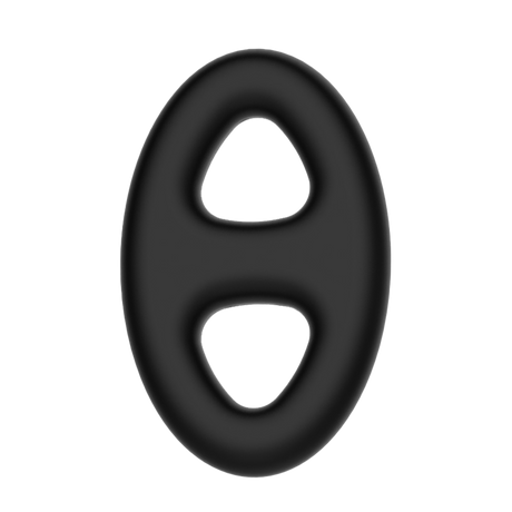 Crazy Bull - Super Soft Siliconen Ring - Model 16 - Zwart