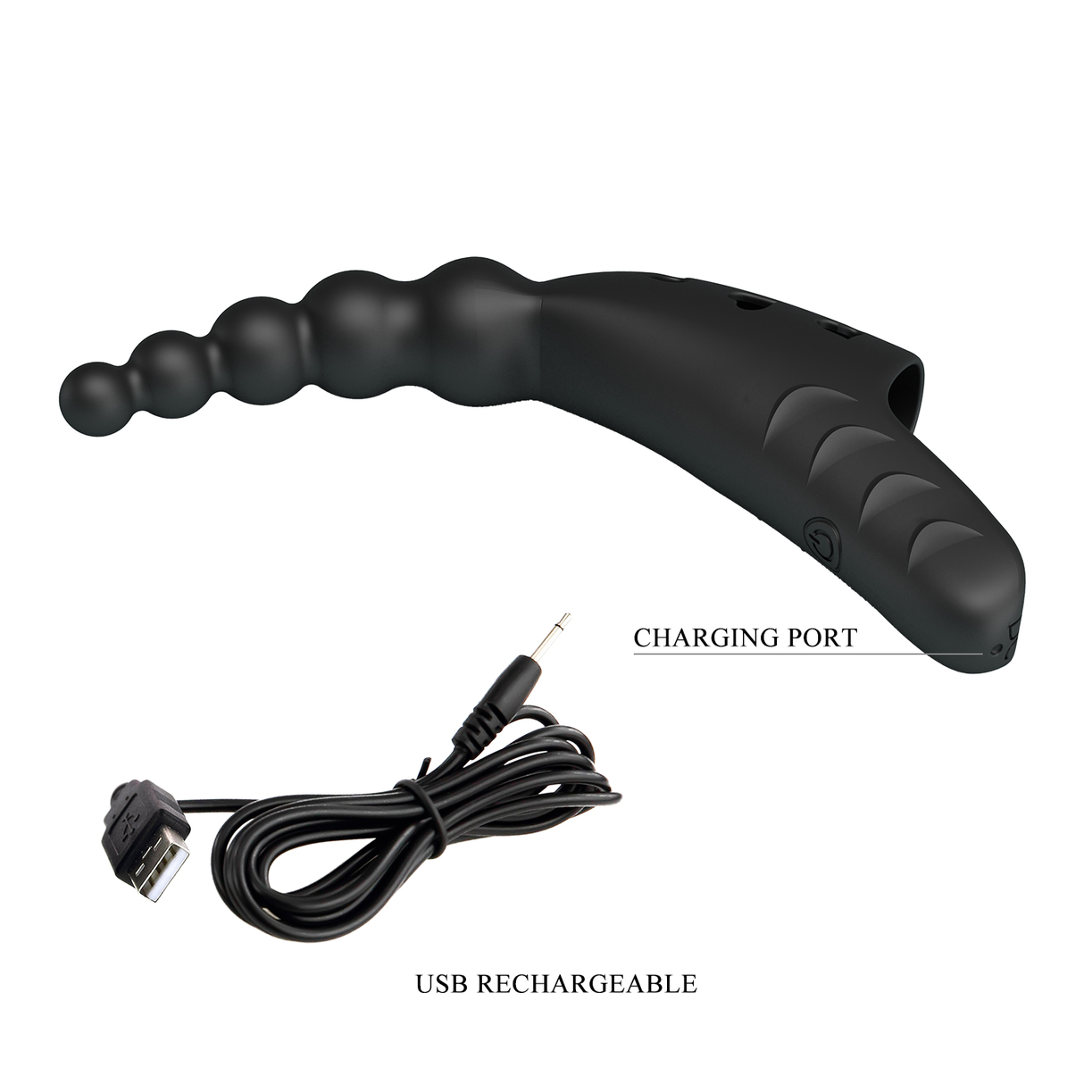 Pretty Love - Jordin - Krachtige Vingervibrator - Zwart