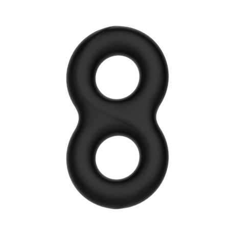 Crazy Bull - Super Soft Siliconen Ring - Model 17 - Zwart