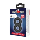 Crazy Bull - Super Soft Siliconen Ring - Model 17 - Zwart