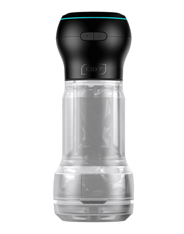 KIIROO - Feel Pocket Stroker Crystal + Powerblow Combo - Zwart/Transparant