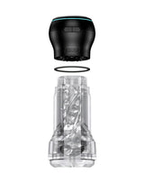 KIIROO - Feel Pocket Stroker Crystal + Powerblow Combo - Zwart/Transparant