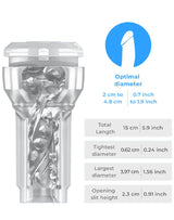KIIROO - Feel Pocket Stroker Crystal + Powerblow Combo - Zwart/Transparant