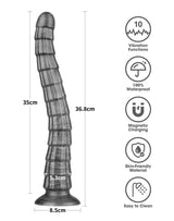 LoveToy - 14,5"King Sized Vibrating Vibrax Slider - Zilver