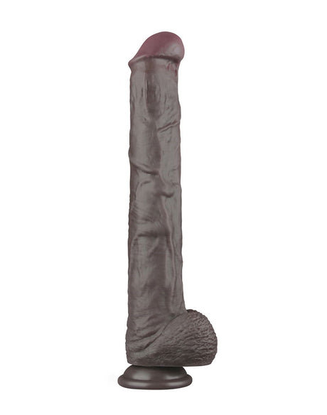 LoveToy - Nature Cock - 14,5" Dual Layered Bendable Cock XXL - Zwart