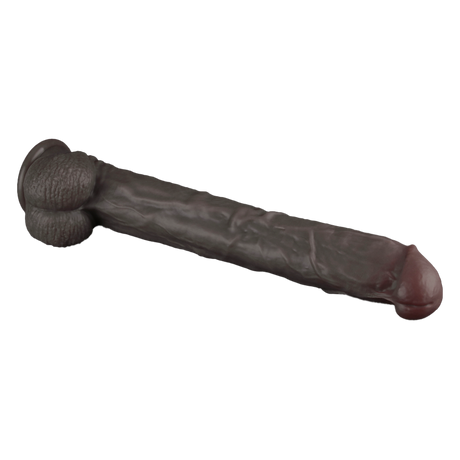 LoveToy - Nature Cock - 14,5" Dual Layered Bendable Cock XXL - Zwart