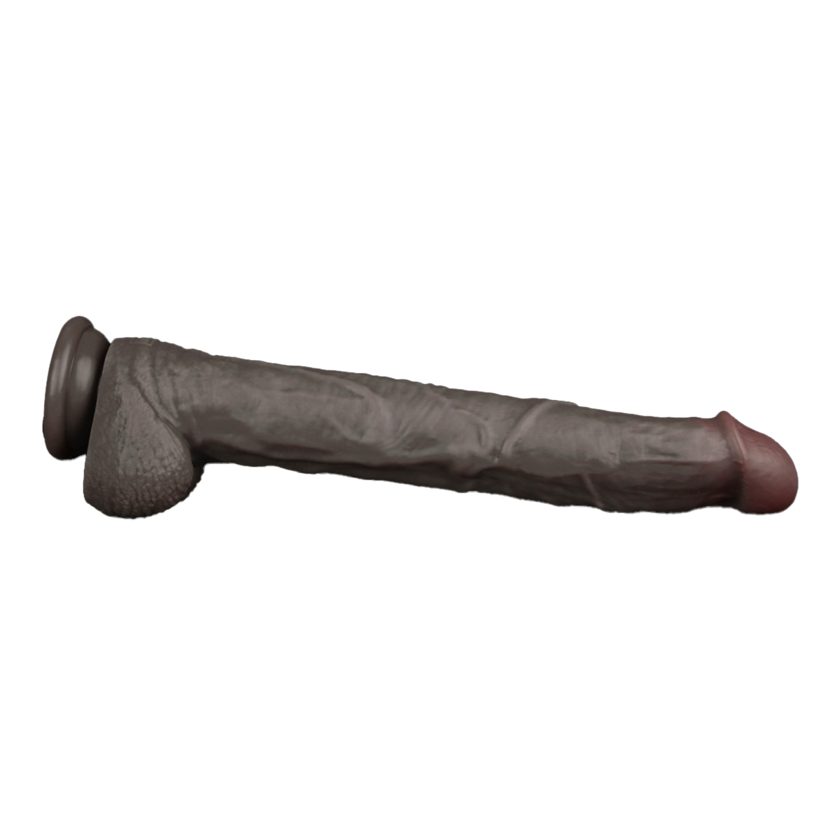 LoveToy - Nature Cock - 14,5" Dual Layered Bendable Cock XXL - Zwart