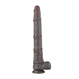 LoveToy - Nature Cock - 16" Dual Layered Bendable Cock XXL - Zwart