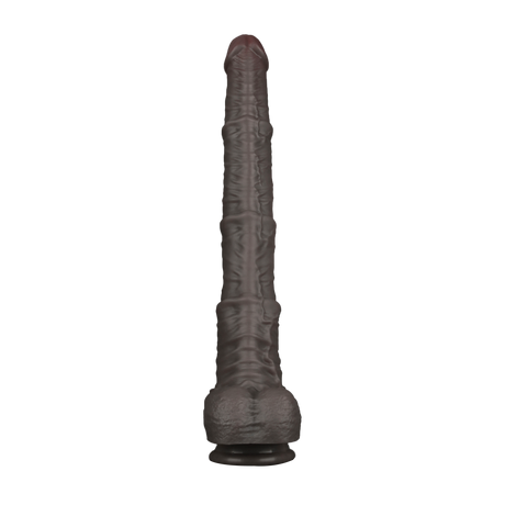 LoveToy - Nature Cock - 16" Dual Layered Bendable Cock XXL - Zwart