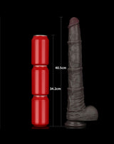 LoveToy - Nature Cock - 16" Dual Layered Bendable Cock XXL - Zwart