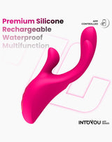 IY - Derek - Vibrator met vingerbeweging, 3 motoren, App-bediening - Roze