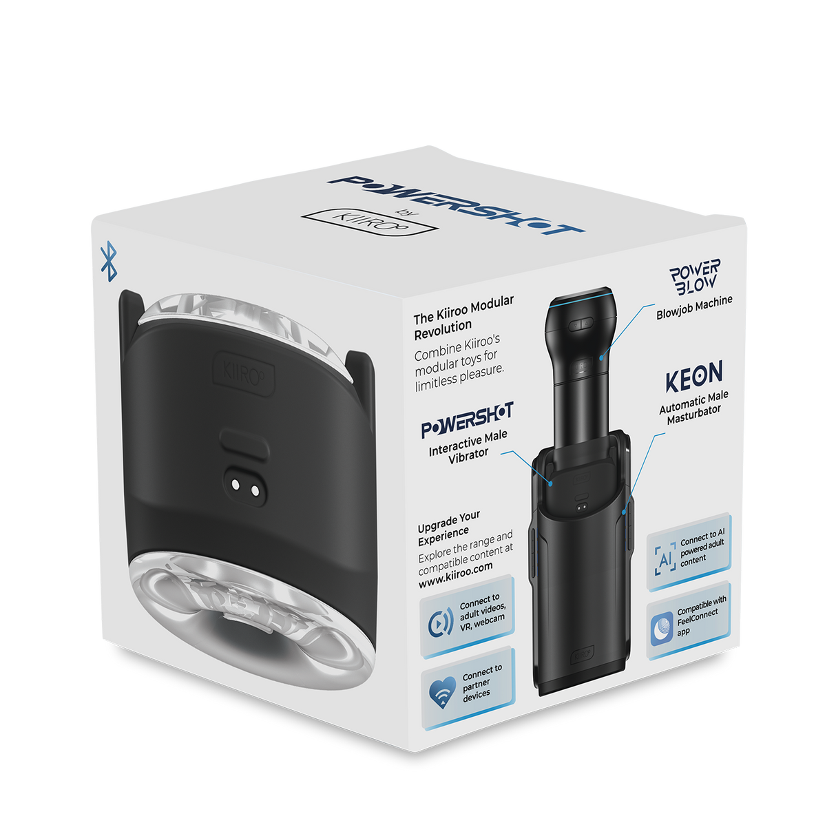 KIIROO - Powershot - Interactieve vibrator voor mannen - Zwart