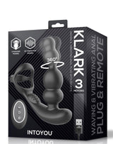 IY Klark - Wuivende & Vibrerende Anaalplug met Afstandsbediening - Zwart