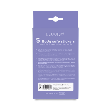 LUXUS – Zelfklevende Stickers – Set van 5 stuks – Transparant