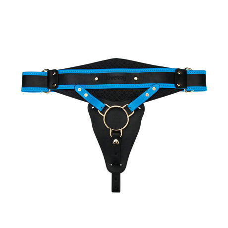 LoveToy - Ingen - Vibrating Enhanced Strap-on Set 9,5"/ 24 cm - Maat XS/S/M - Nude