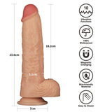 LoveToy - Ingen - Vibrating Enhanced Strap-on Set 9,5"/ 24 cm - Maat L/XL/2XL - Nude