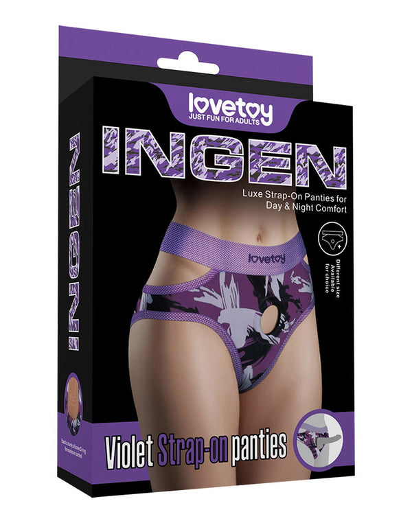 LoveToy - Ingen - Violet Strap-on Slipje Maat M/L - Paars