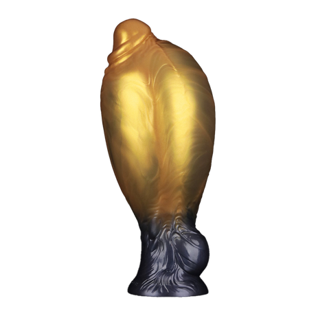 LoveToy - Dual Density Opblaasbare Dildo 7,5" / 19 cm - Goud/Zwart