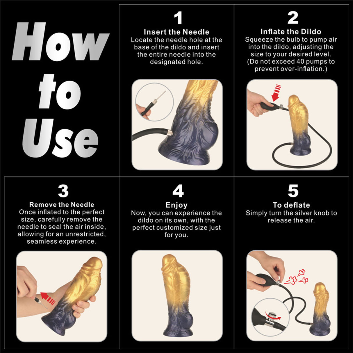 LoveToy - Dual Density Opblaasbare Dildo 7,5" /