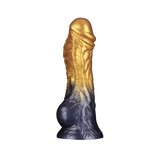 LoveToy - Dual Density Opblaasbare Dildo  8"/ 20 cm - Goud/Zwart