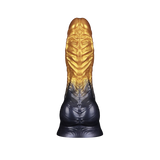 LoveToy - Dual Density Opblaasbare Dildo  8"/ 20 cm - Goud/Zwart