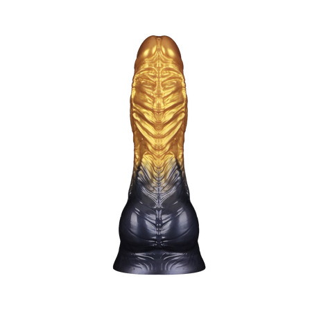 LoveToy - Dual Density Opblaasbare Dildo  8"/ 20 cm - Goud/Zwart