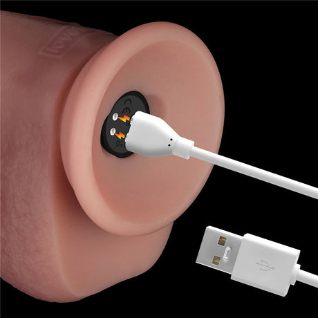 LoveToy - Vibrerende Sliding Skin Pro II met afstandsbediening -  8" / 20 cm - Nude