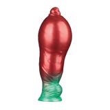 LoveToy - Dual Density Opblaasbare Dildo 10" / 25 cm - Rood/Groen