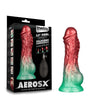 LoveToy - Dual Density Opblaasbare Dildo 8"/ 20 cm - Rood/Groen
