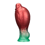 LoveToy - Dual Density Opblaasbare Dildo 8"/ 20 cm - Rood/Groen
