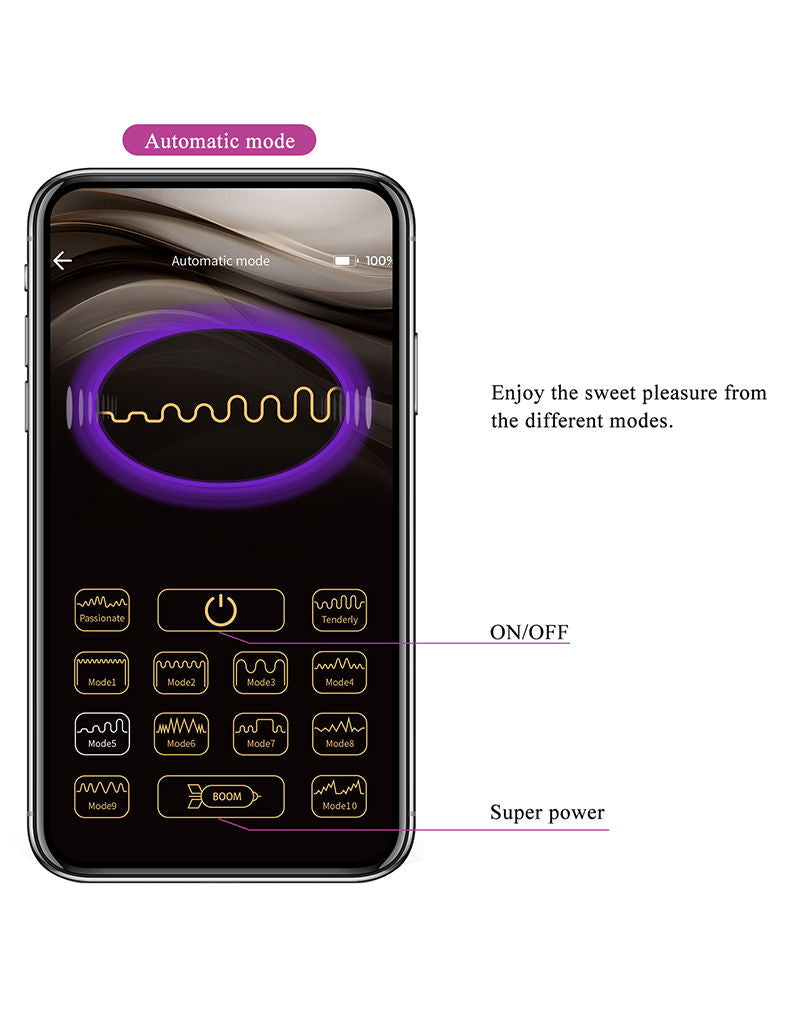 Pretty Love - Billy - G-Spot Vibrator met app afstandsbediening - Paars
