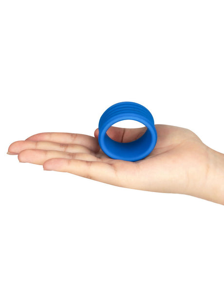 LoveToy - Pinnacle Pro - Deep Rib Grip Ring - Blauw