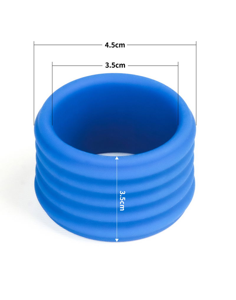 LoveToy - Pinnacle Pro - Deep Rib Grip Ring - Blauw