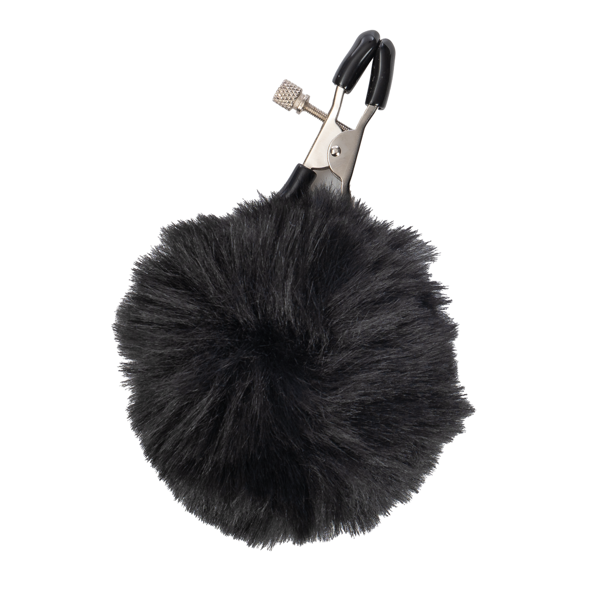 Rimba Bondage Play - Tepelklemmen met pompons - Zwart