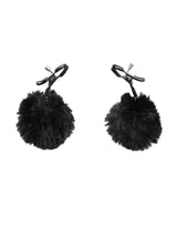 Rimba Bondage Play - Tepelklemmen met pompons - Zwart