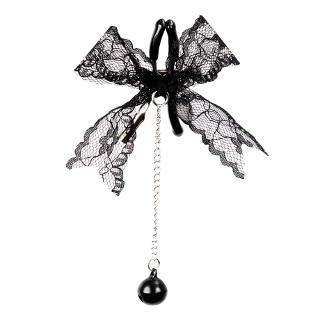 Rimba Bondage Play - Tepelklemmen met kant - Zwart