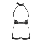 Rimba Bondage Play - Lederen Full Body Bondage Harnas - Zwart