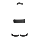 Rimba Bondage Play - Lederen Full Body Bondage Harnas - Zwart