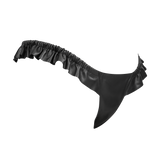 Rimba Bondage Play - Luxe Lederen String met Roesjes - Zwart