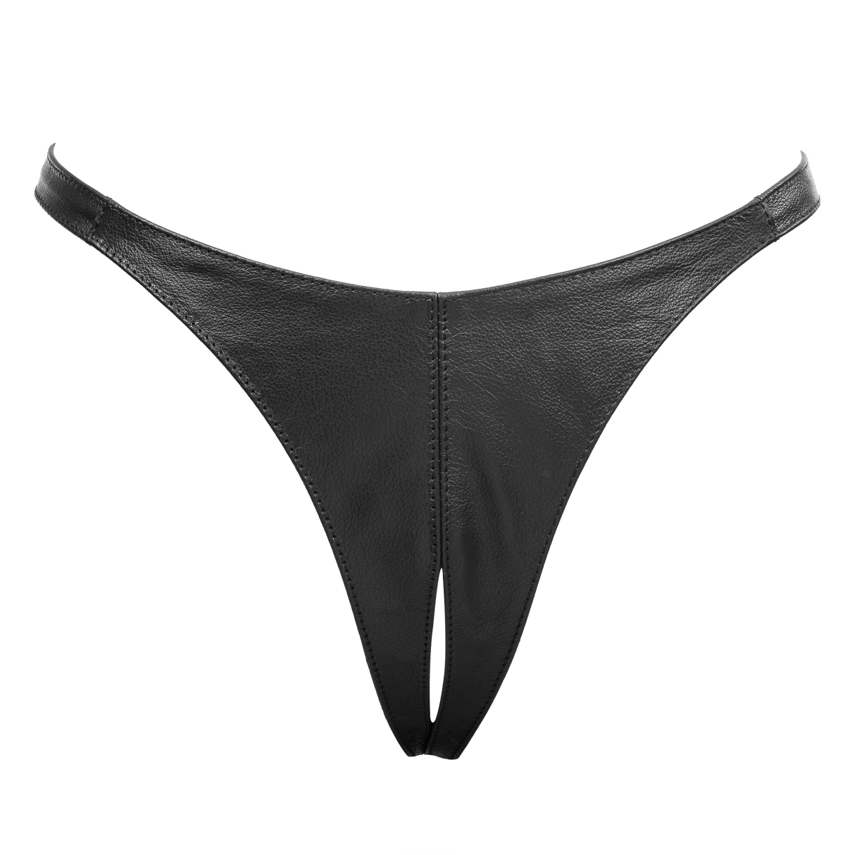 Rimba Bondage Play - Lederen Open String - Zwart