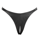 Rimba Bondage Play - Lederen Open String - Zwart