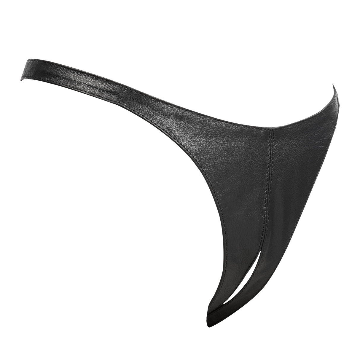 Rimba Bondage Play - Lederen Open String - Zwart