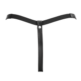 Rimba Bondage Play - Lederen Open String - Zwart