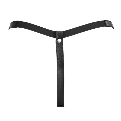 Rimba Bondage Play - Lederen Open String - Zwart
