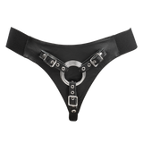 Rimba Bondage Play - Lederen Strap-On Harnas - Zwart