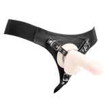 Rimba Bondage Play - Lederen Strap-On Harnas - Zwart